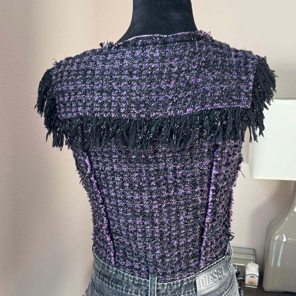Diesel Black and Purple Tweed Dress - Picture 9 of 10
